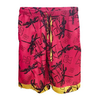 Pink Dragonfly Satin Jordan Shorts