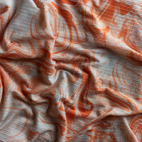 Orange Tie Dye Synthetic Kristina Trousers