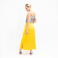 Yellow Satin Evelyn Skirt