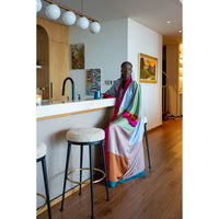 One Of A Kind Olive Mix Shades Satin Abaya Kaftan