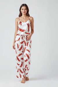 Red Dragonfly Satin Camilla Set