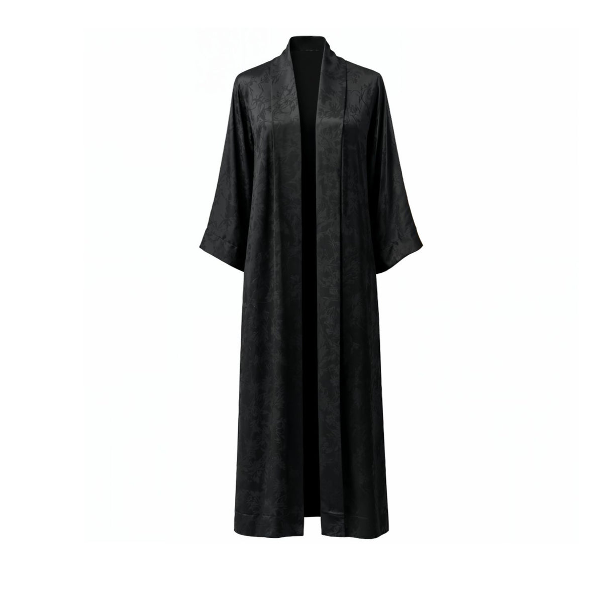 Black Jacquard Samurai Abaya Kaftan