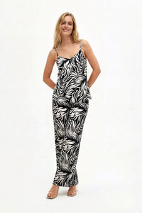 Zebra Print Satin Camilla Set