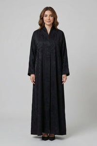 Black Jacquard Abaya Kaftan
