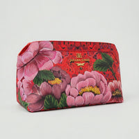 Pink Flower Blossom Hand Painted Marie Clutch Bag