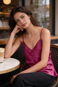 Purple Viscose Ivy Cami Top