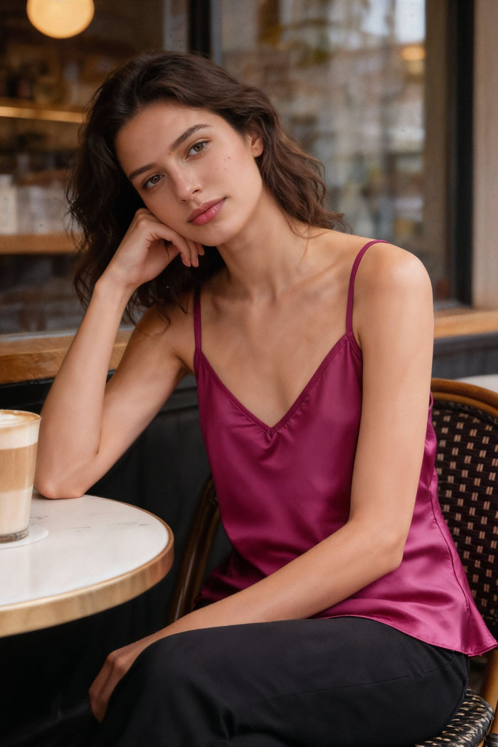 Purple Viscose Ivy Cami Top