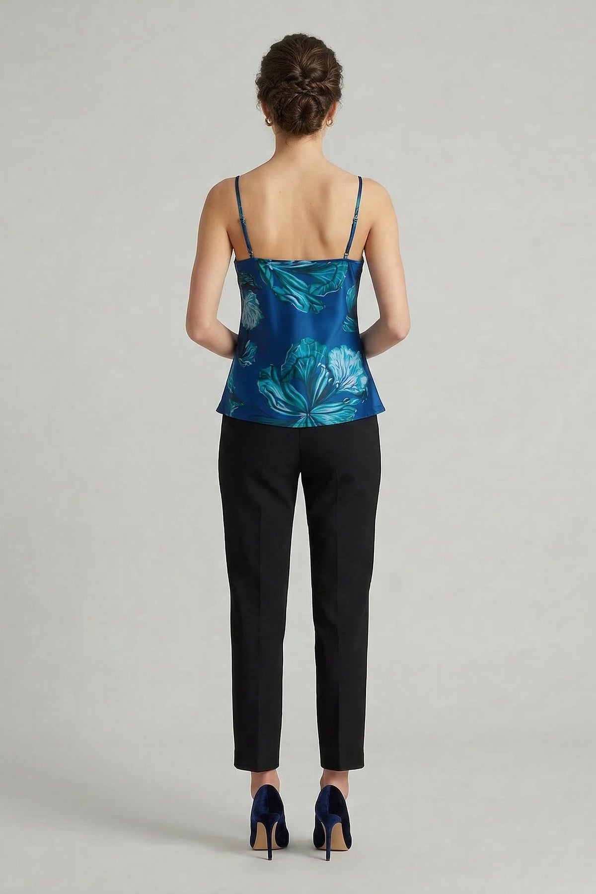 Blue Floral Bomb Ivy Cami Top