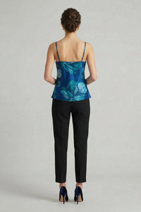 Blue Floral Bomb Ivy Cami Top