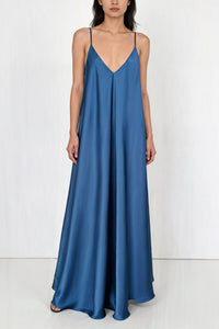 Ocean Mist Satin Mariella Dress