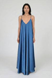 Ocean Mist Satin Mariella Dress