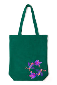 Green Koi Fish Tote Bag