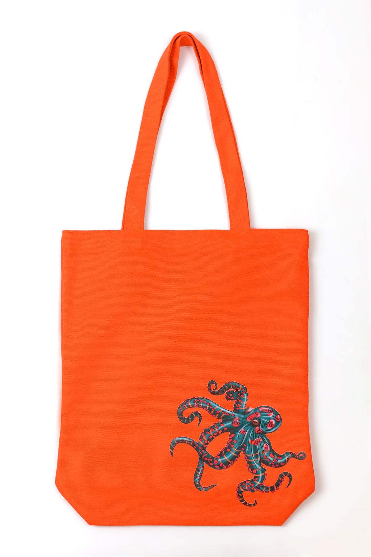 Orange Octopus Tote Bag